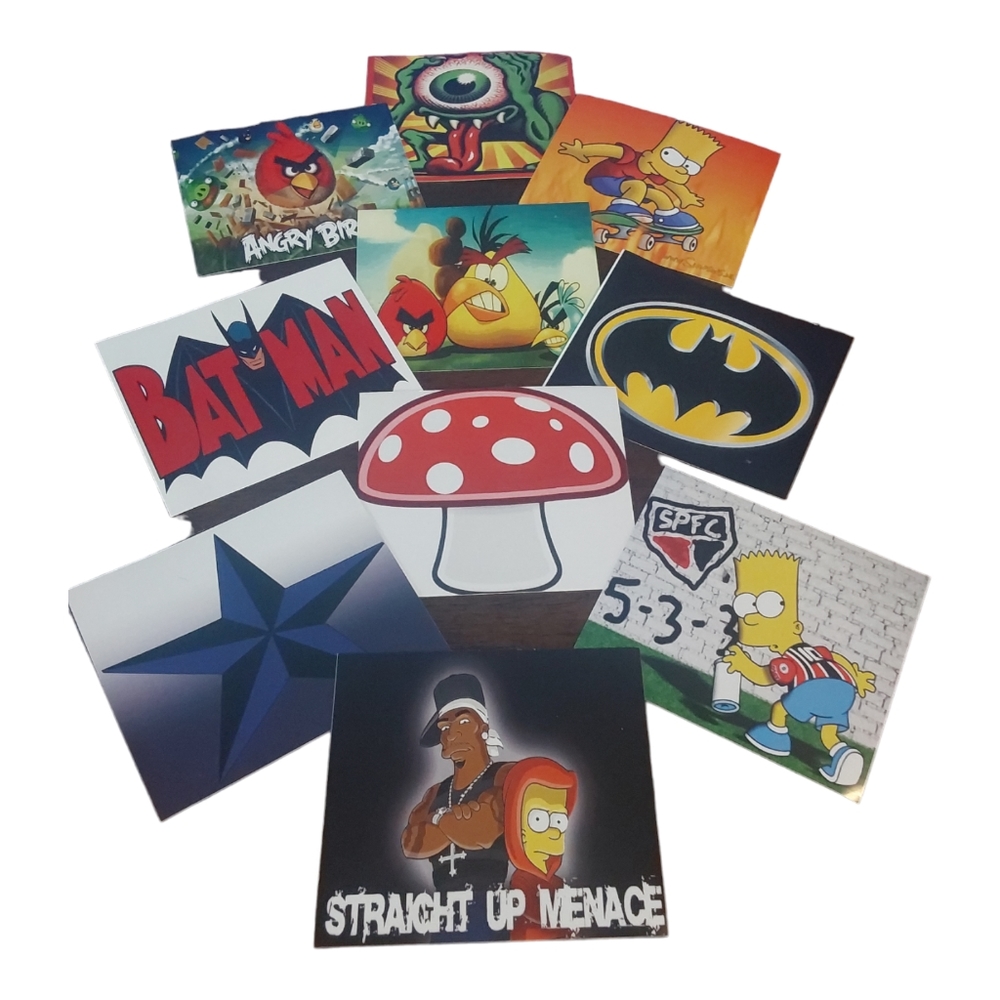 10 Cartoon Characters Stickers x